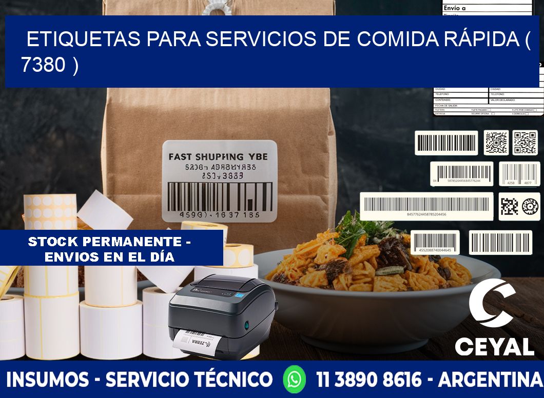 ETIQUETAS PARA SERVICIOS DE COMIDA RÁPIDA ( 7380 )