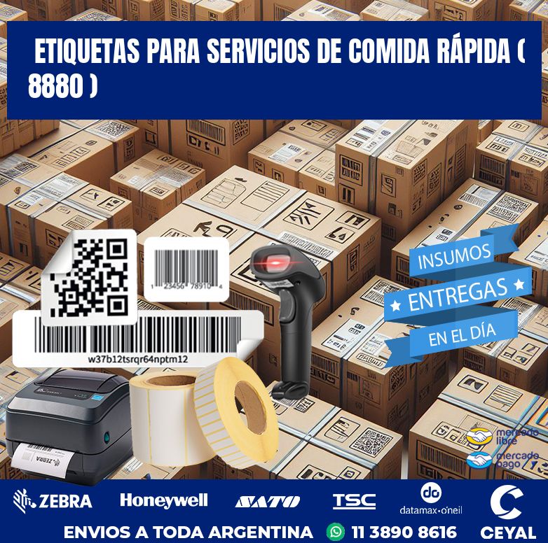 ETIQUETAS PARA SERVICIOS DE COMIDA RÁPIDA ( 8880 )