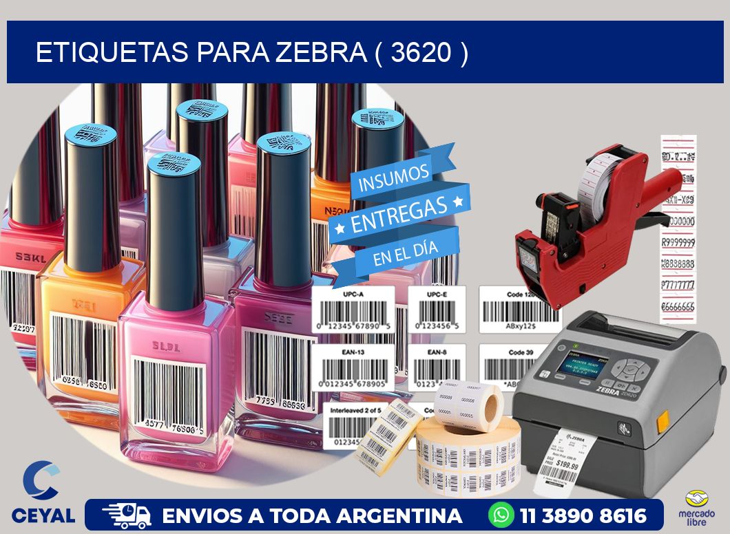 ETIQUETAS PARA ZEBRA ( 3620 )