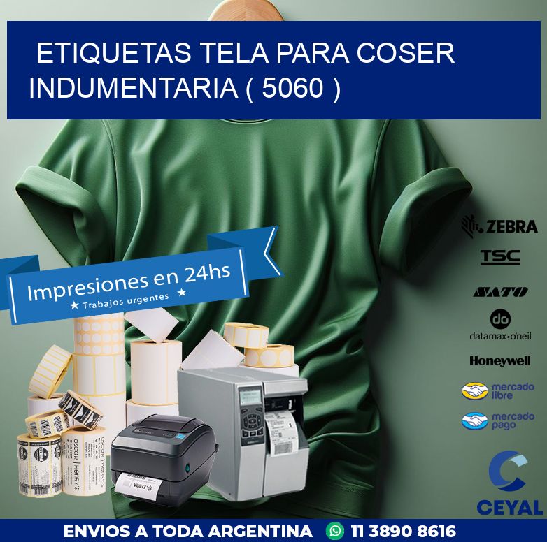 ETIQUETAS TELA PARA COSER INDUMENTARIA ( 5060 )