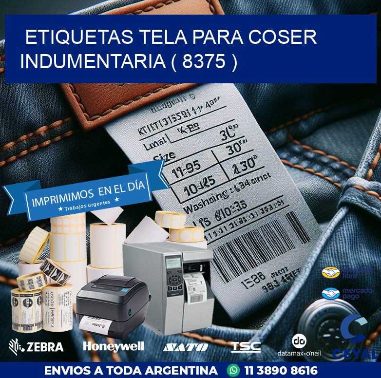 ETIQUETAS TELA PARA COSER INDUMENTARIA ( 8375 )