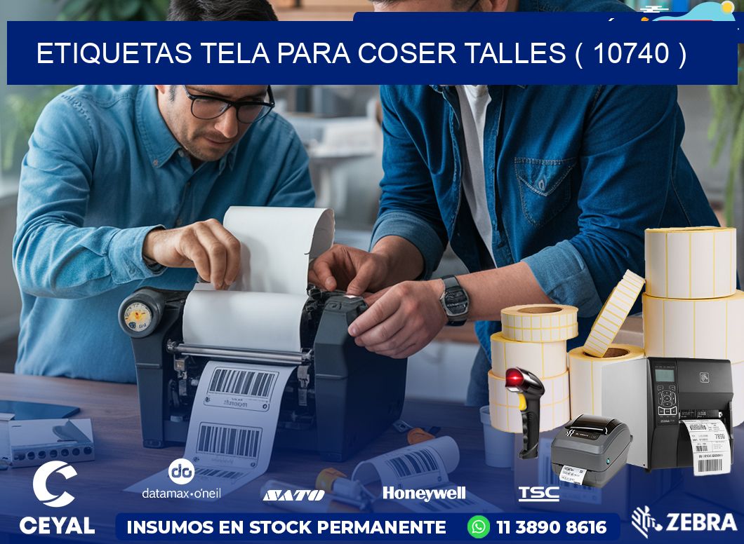 ETIQUETAS TELA PARA COSER TALLES ( 10740 )