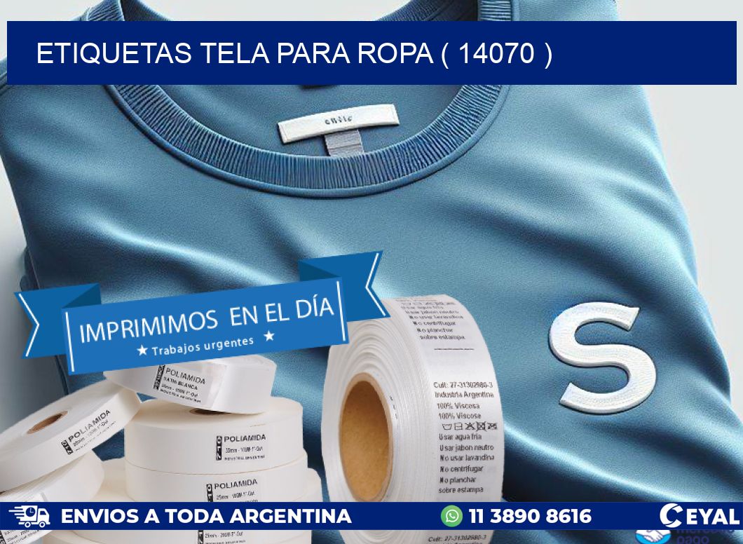 ETIQUETAS TELA PARA ROPA ( 14070 )