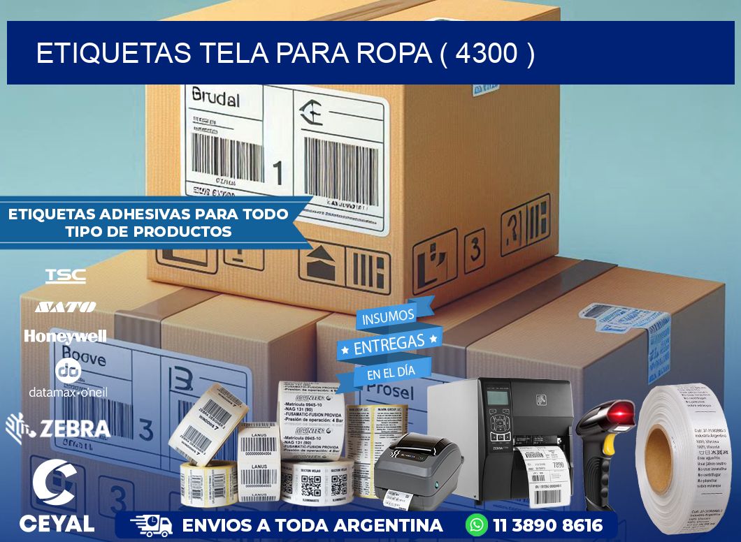 ETIQUETAS TELA PARA ROPA ( 4300 )