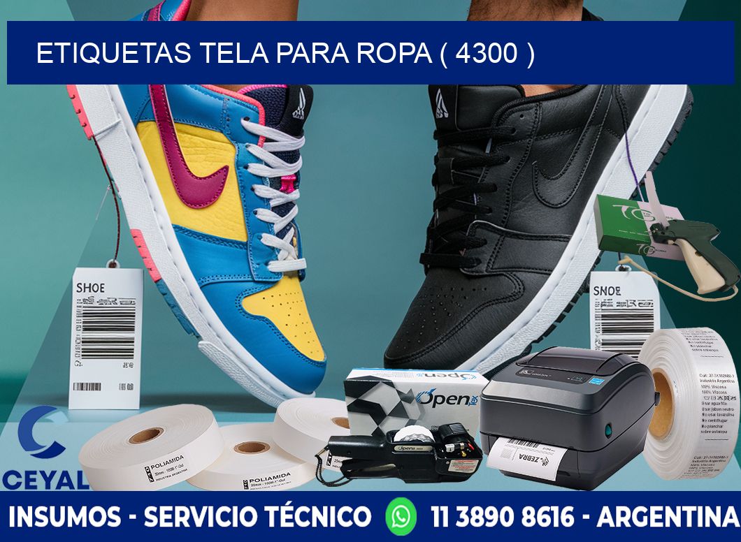 ETIQUETAS TELA PARA ROPA ( 4300 )