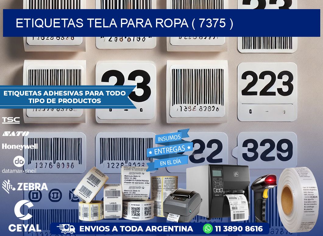 ETIQUETAS TELA PARA ROPA ( 7375 )