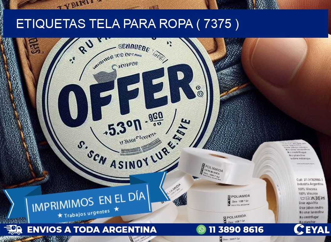 ETIQUETAS TELA PARA ROPA ( 7375 )