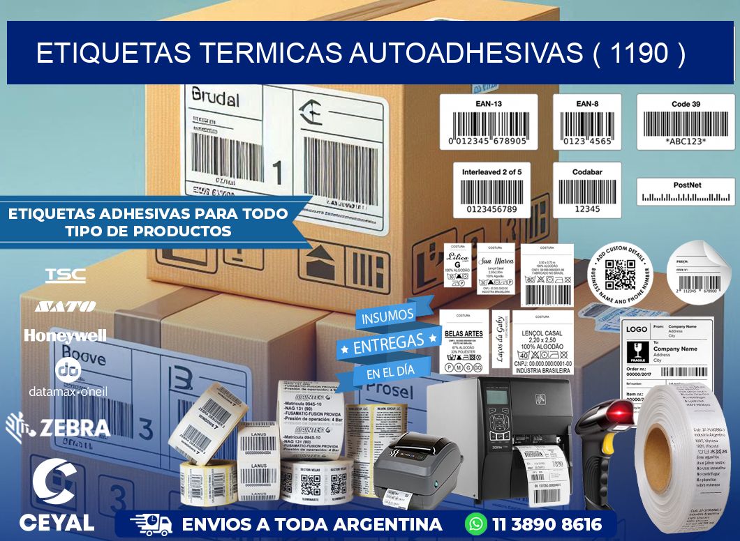 ETIQUETAS TERMICAS AUTOADHESIVAS ( 1190 )