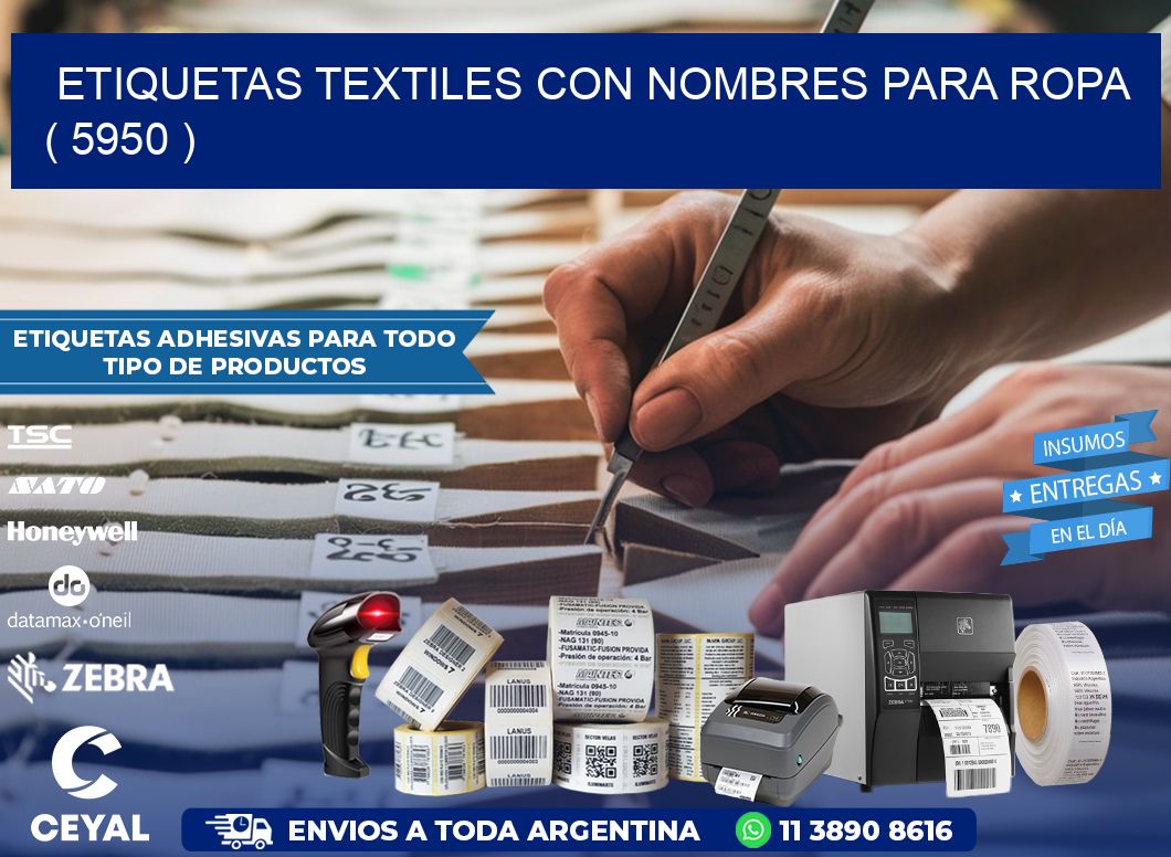 ETIQUETAS TEXTILES CON NOMBRES PARA ROPA   ( 5950 )