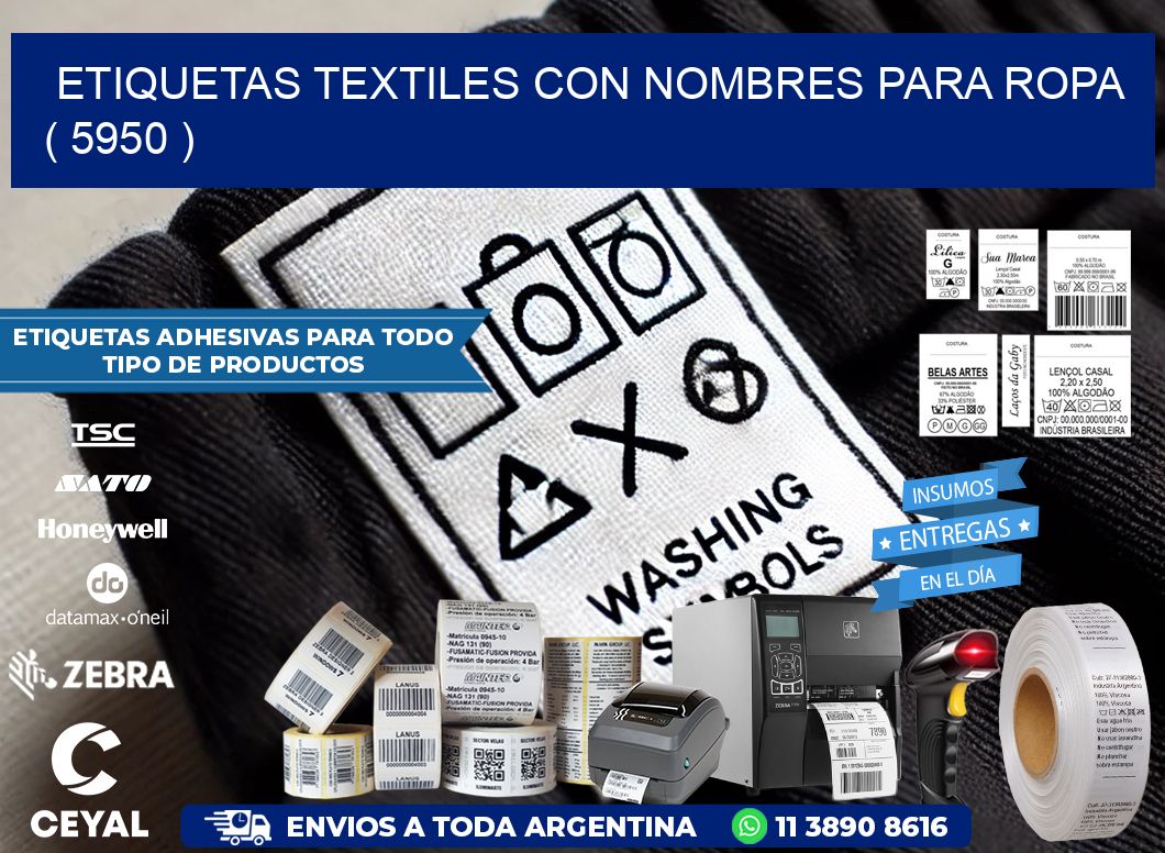 ETIQUETAS TEXTILES CON NOMBRES PARA ROPA   ( 5950 )