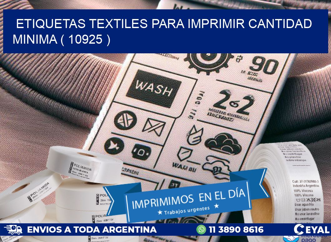 ETIQUETAS TEXTILES PARA IMPRIMIR CANTIDAD MINIMA ( 10925 )