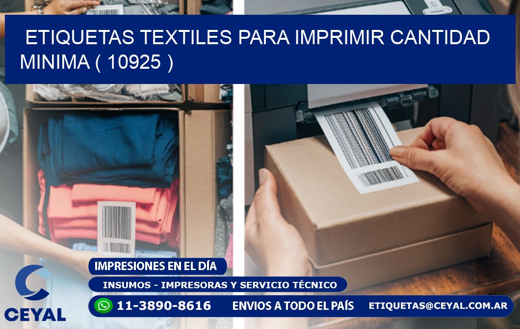 ETIQUETAS TEXTILES PARA IMPRIMIR CANTIDAD MINIMA ( 10925 )