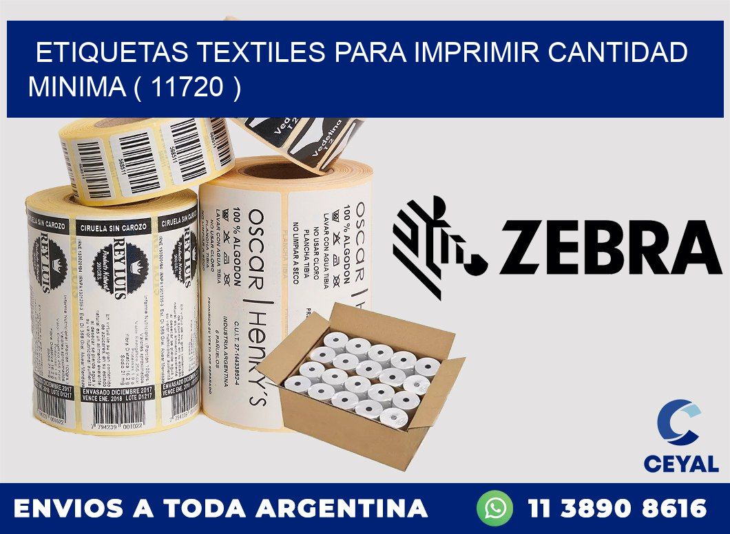 ETIQUETAS TEXTILES PARA IMPRIMIR CANTIDAD MINIMA ( 11720 )