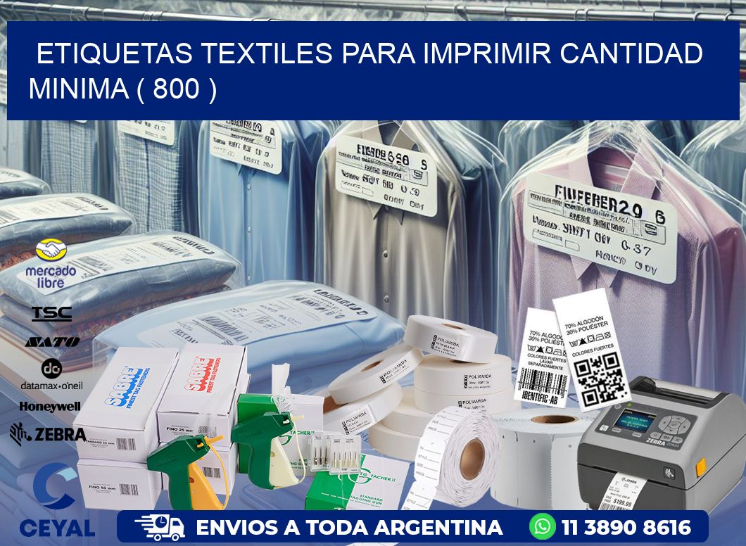 ETIQUETAS TEXTILES PARA IMPRIMIR CANTIDAD MINIMA ( 800 )