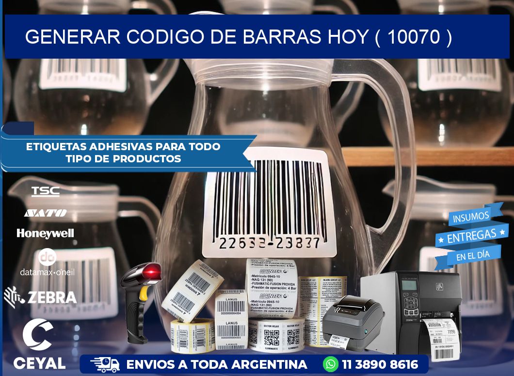 GENERAR CODIGO DE BARRAS HOY ( 10070 )