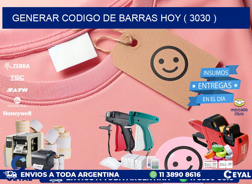 GENERAR CODIGO DE BARRAS HOY ( 3030 )