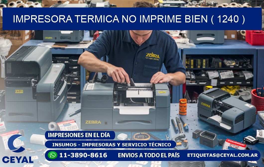 IMPRESORA TERMICA NO IMPRIME BIEN ( 1240 )