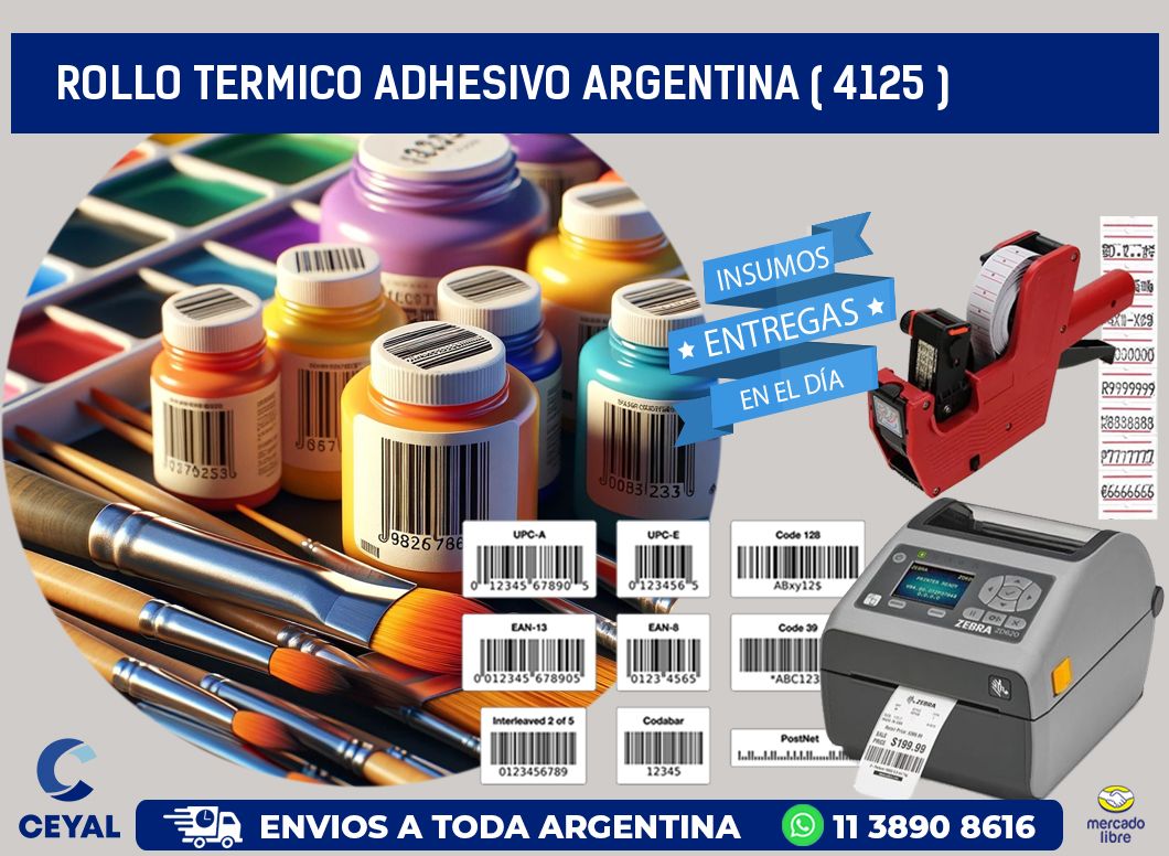 ROLLO TERMICO ADHESIVO ARGENTINA ( 4125 )