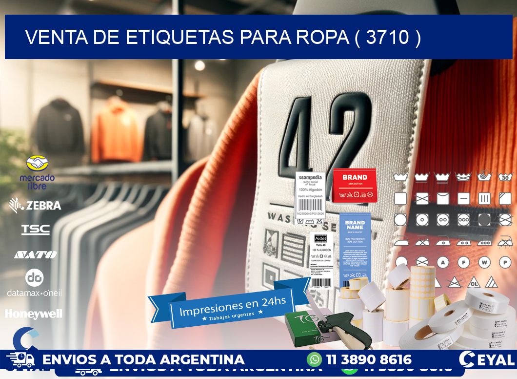 VENTA DE ETIQUETAS PARA ROPA ( 3710 )