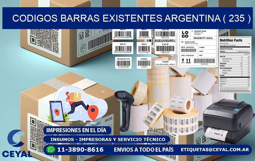 codigos barras existentes argentina ( 235 )