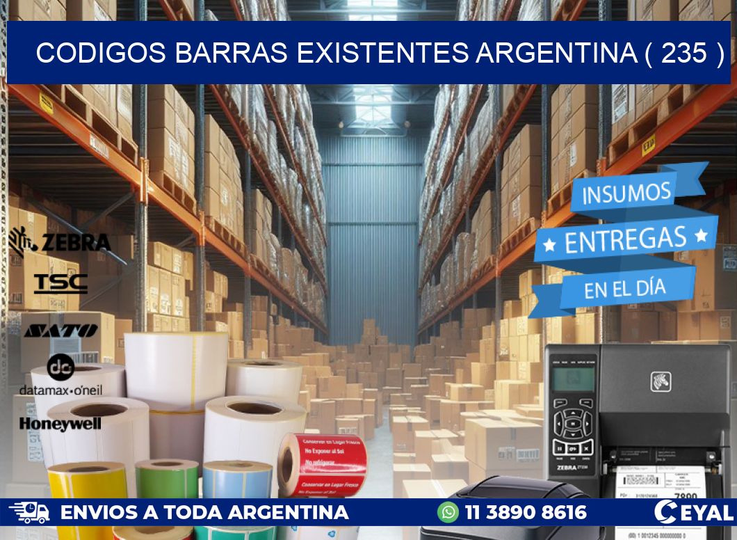 codigos barras existentes argentina ( 235 )