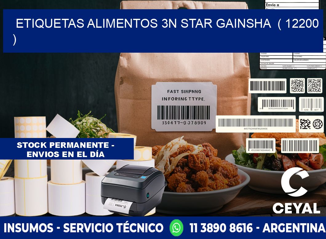 etiquetas alimentos 3n star gainsha  ( 12200 )