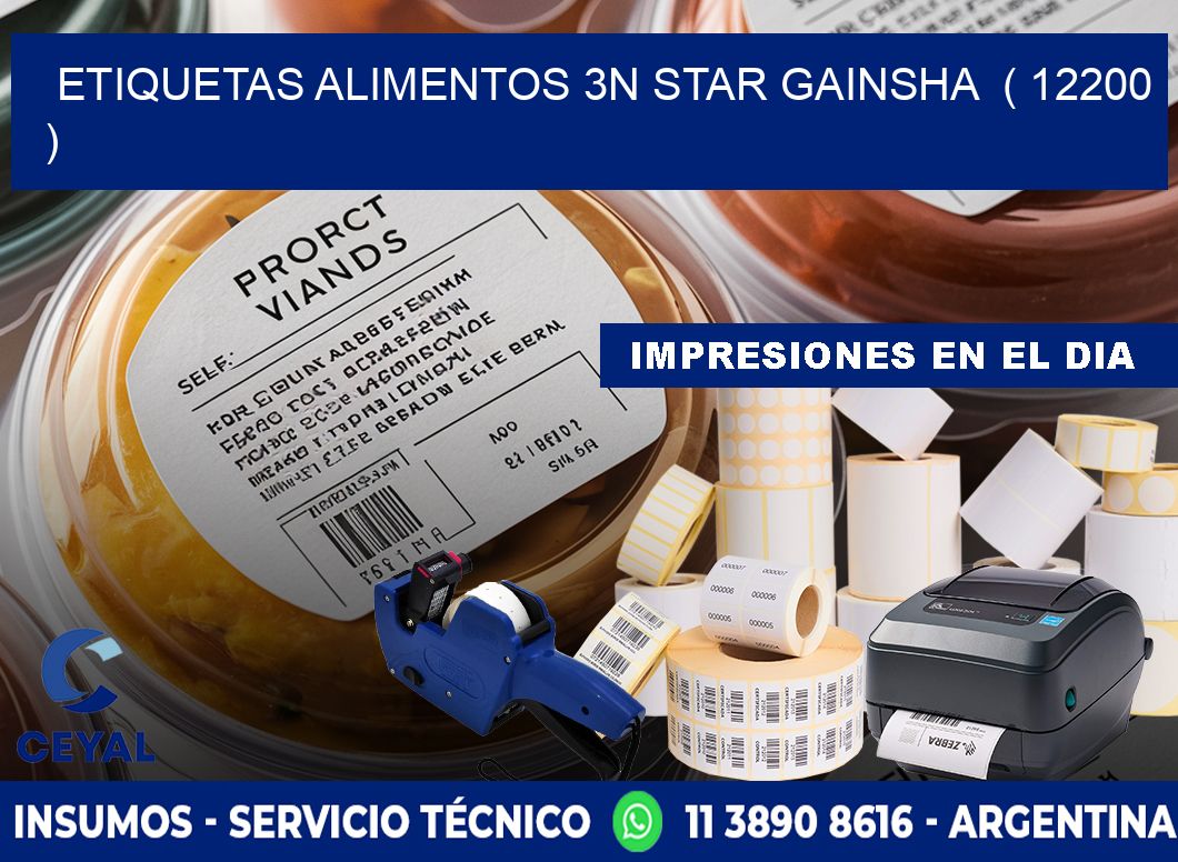 etiquetas alimentos 3n star gainsha  ( 12200 )