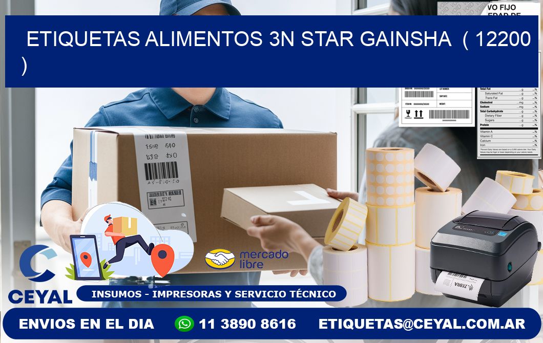 etiquetas alimentos 3n star gainsha  ( 12200 )