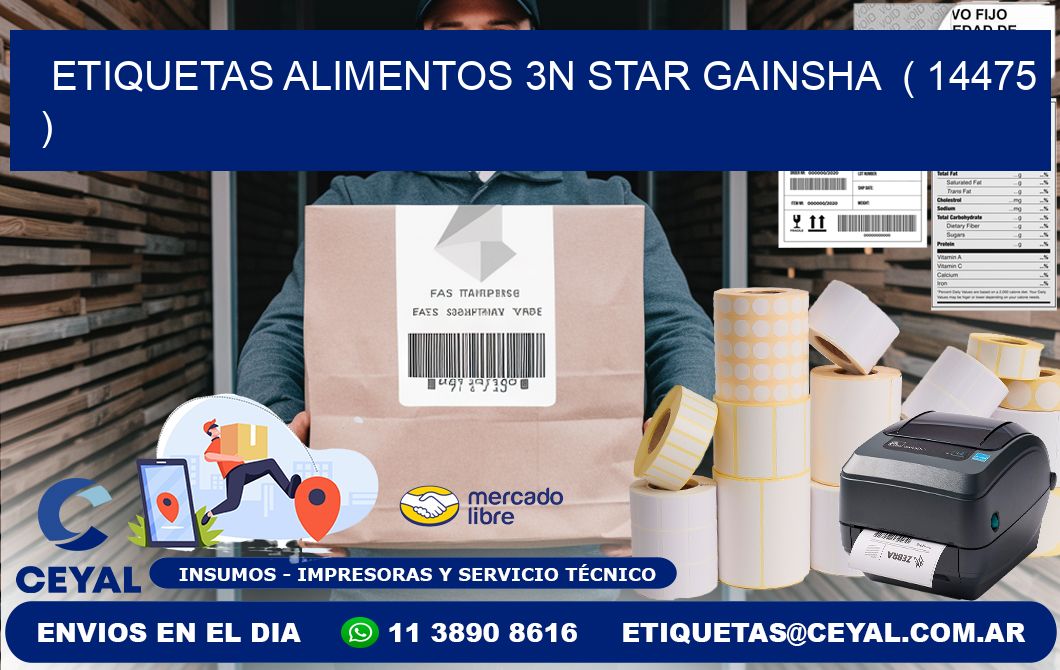 etiquetas alimentos 3n star gainsha  ( 14475 )