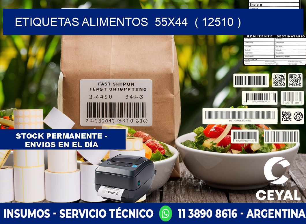 etiquetas alimentos  55x44  ( 12510 )