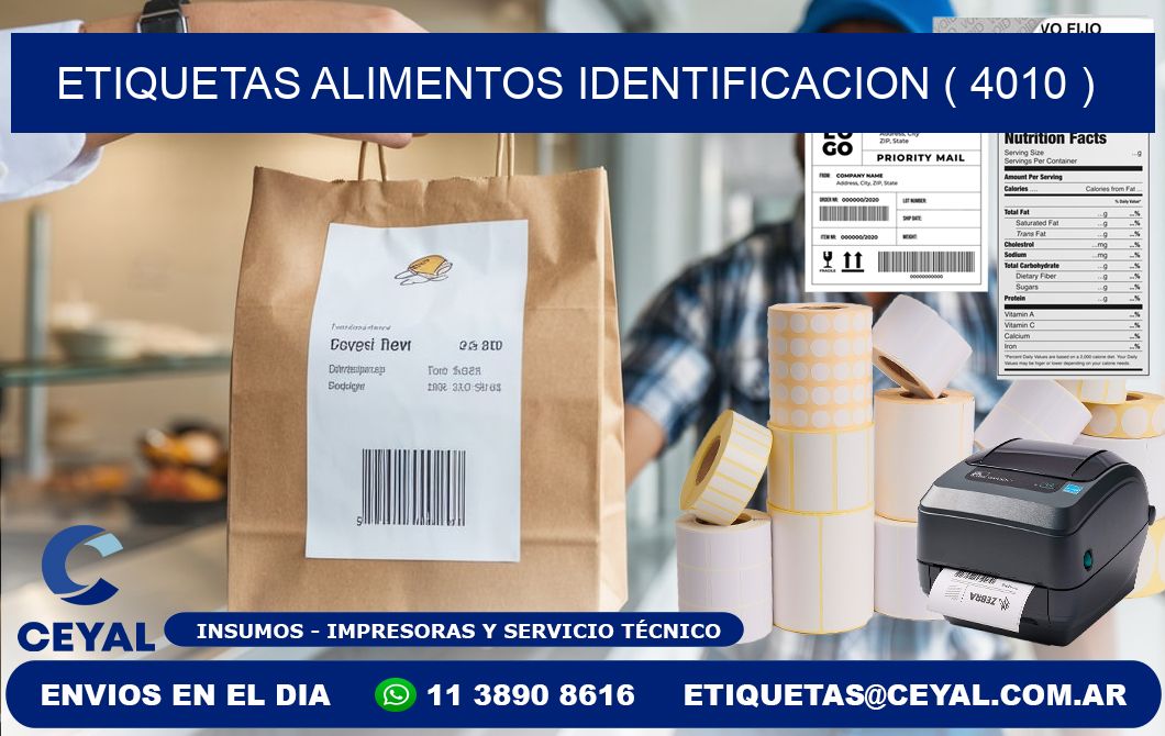 etiquetas alimentos identificacion ( 4010 )