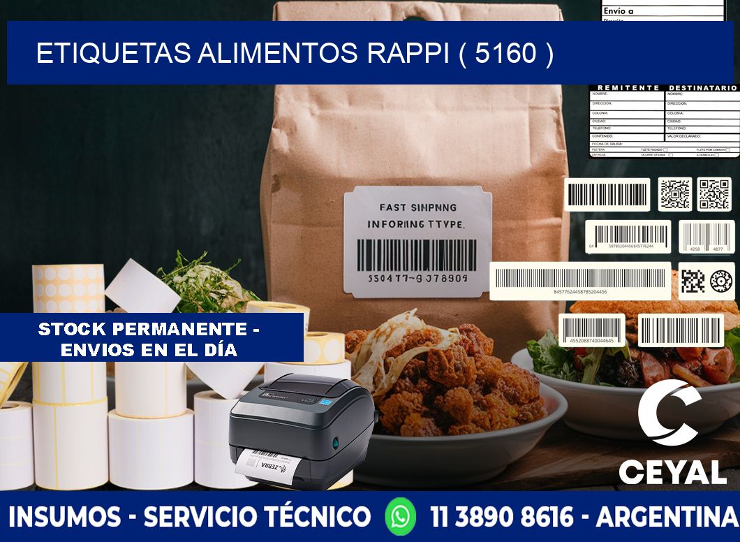 etiquetas alimentos rappi ( 5160 )