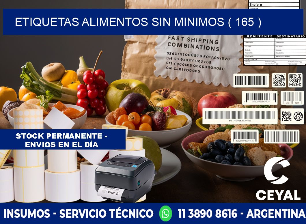 etiquetas alimentos sin minimos ( 165 )