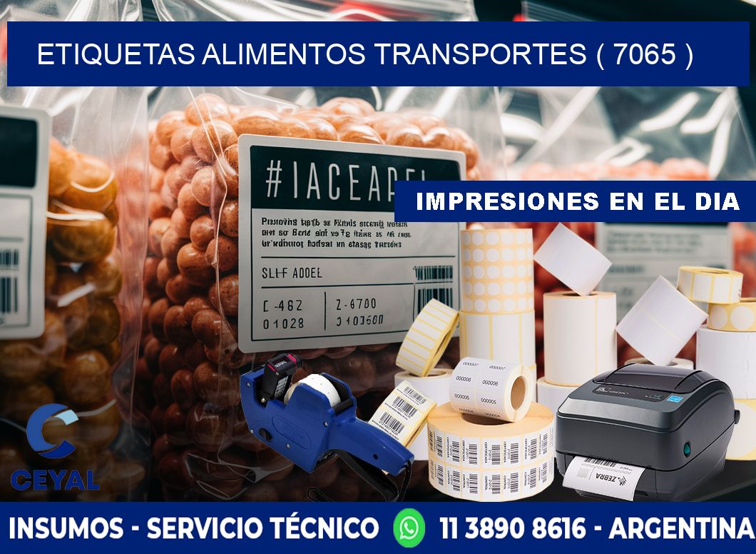 etiquetas alimentos transportes ( 7065 )