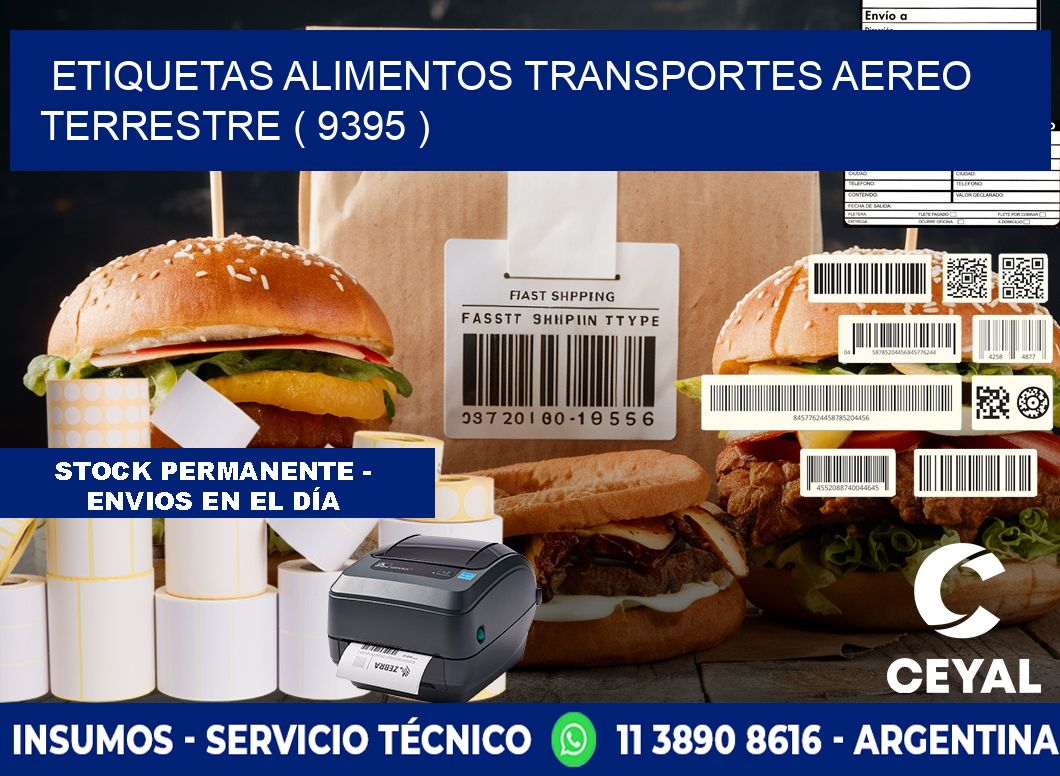 etiquetas alimentos transportes aereo terrestre ( 9395 )