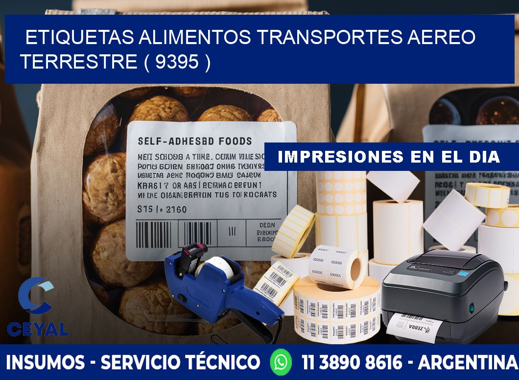 etiquetas alimentos transportes aereo terrestre ( 9395 )