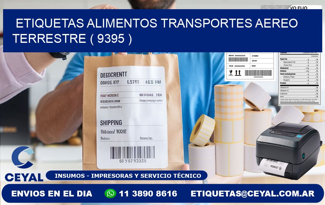 etiquetas alimentos transportes aereo terrestre ( 9395 )