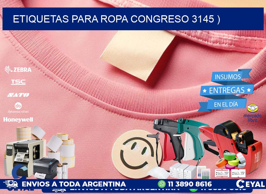 etiquetas para ropa congreso 3145 )