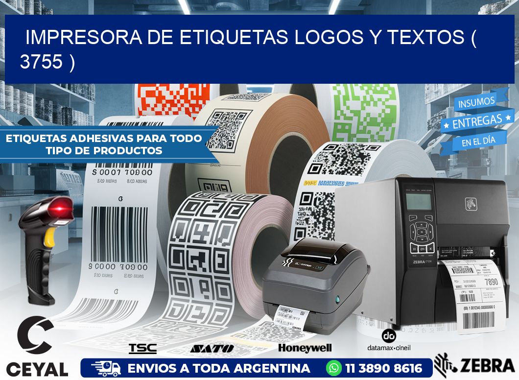 impresora de etiquetas logos y textos ( 3755 )