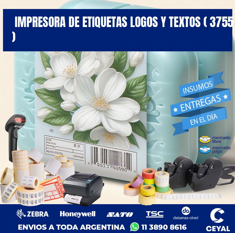 impresora de etiquetas logos y textos ( 3755 )