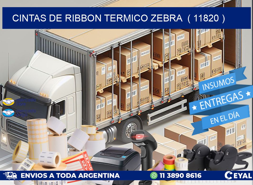 CINTAS DE RIBBON TERMICO ZEBRA  ( 11820 )