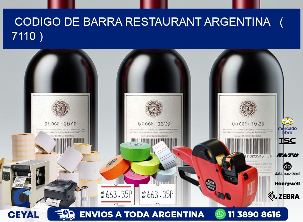 CODIGO DE BARRA RESTAURANT ARGENTINA   ( 7110 )