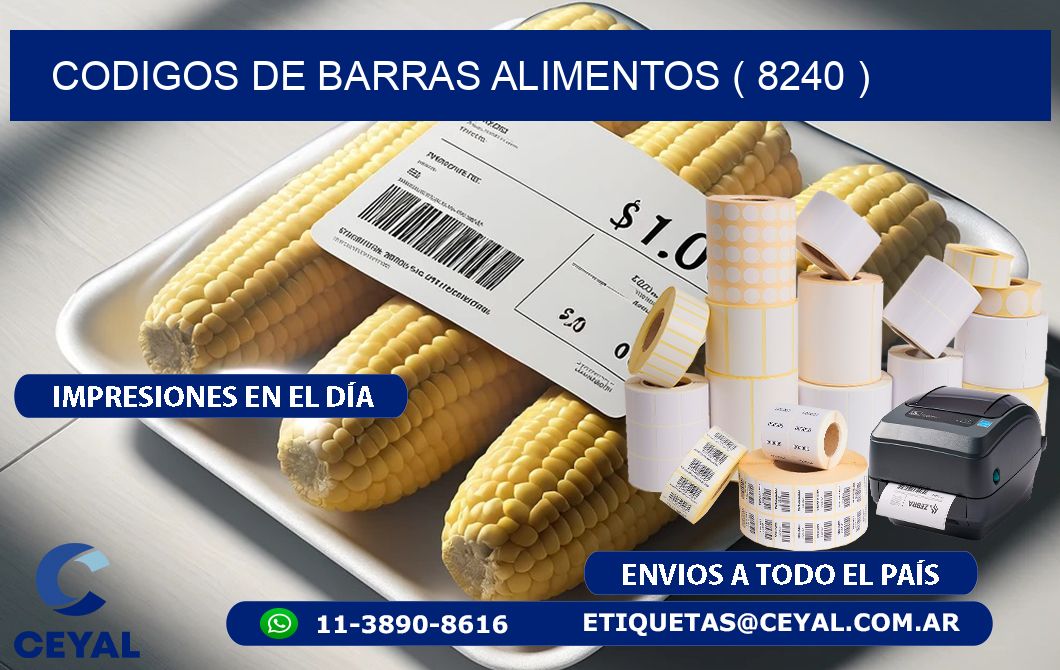 CODIGOS DE BARRAS ALIMENTOS ( 8240 )