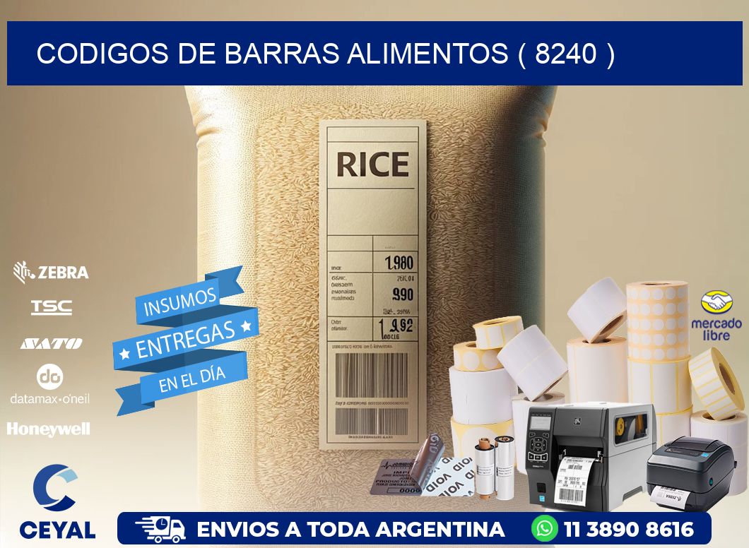 CODIGOS DE BARRAS ALIMENTOS ( 8240 )