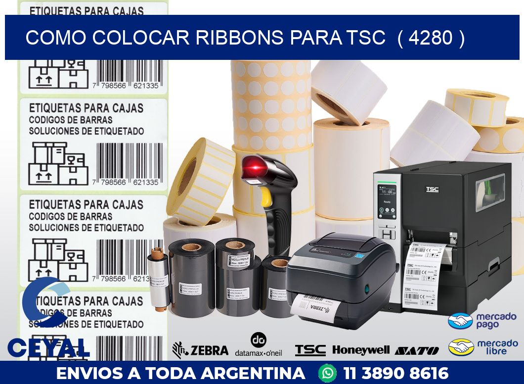 COMO COLOCAR RIBBONS PARA TSC  ( 4280 )