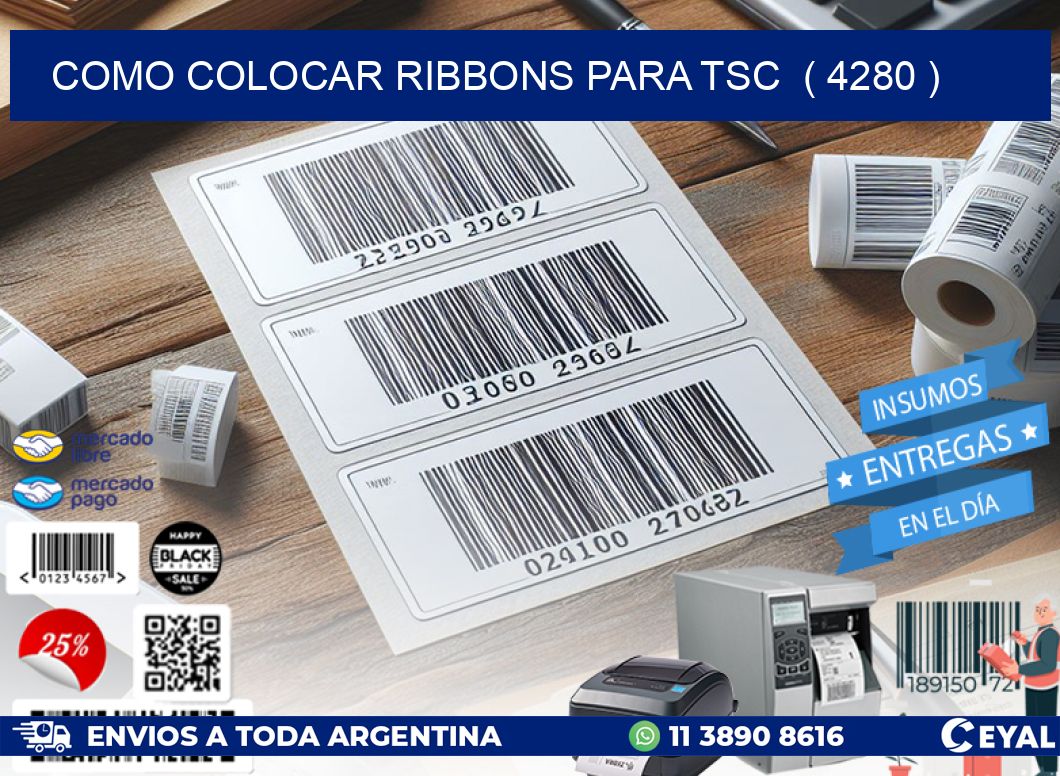 COMO COLOCAR RIBBONS PARA TSC  ( 4280 )