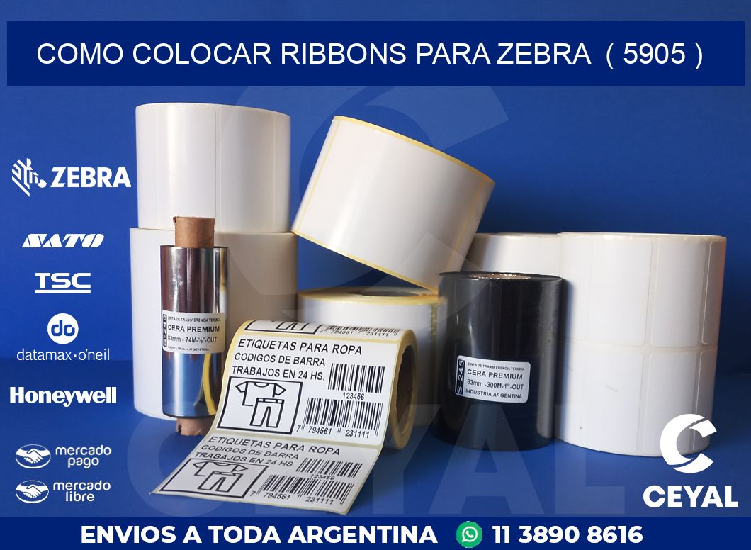 COMO COLOCAR RIBBONS PARA ZEBRA  ( 5905 )