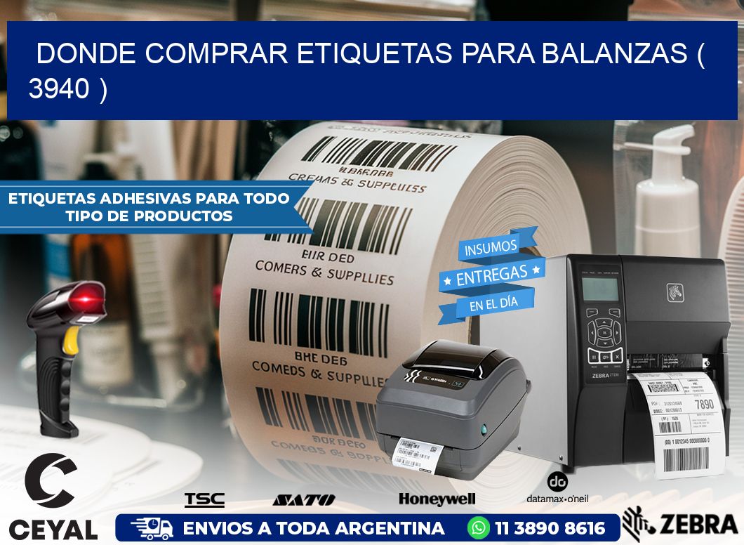 DONDE COMPRAR ETIQUETAS PARA BALANZAS ( 3940 )