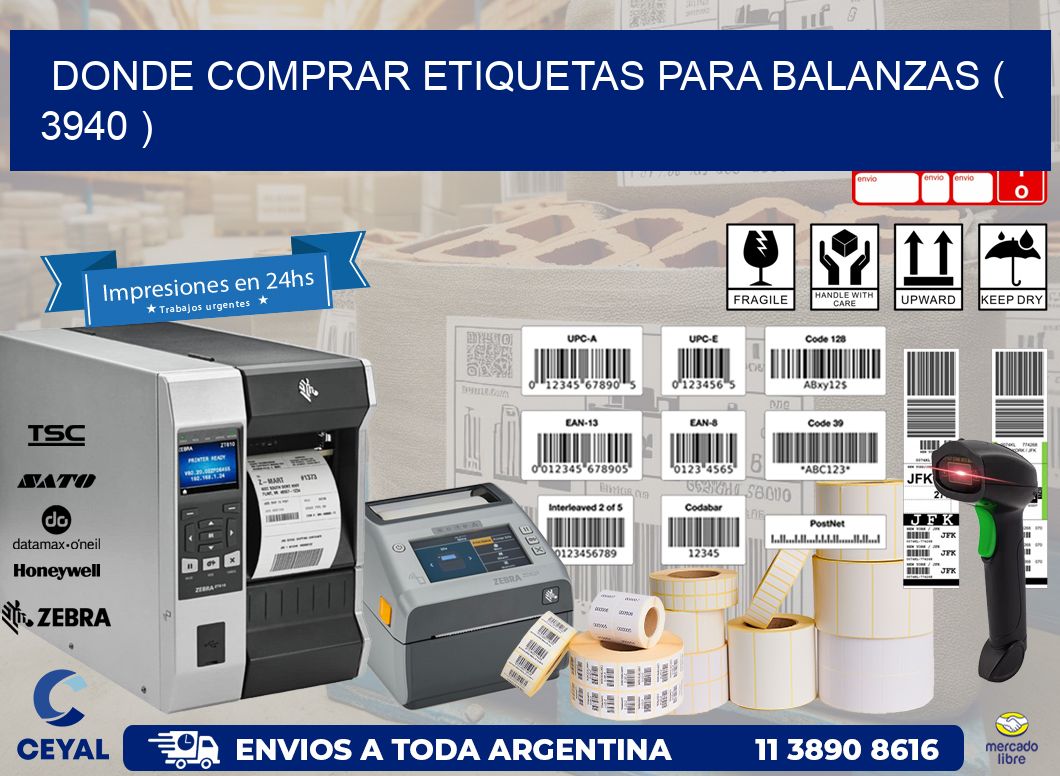 DONDE COMPRAR ETIQUETAS PARA BALANZAS ( 3940 )