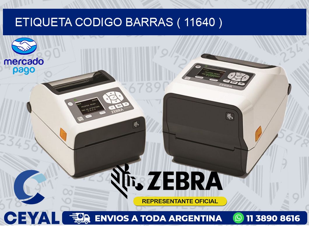 ETIQUETA CODIGO BARRAS ( 11640 )